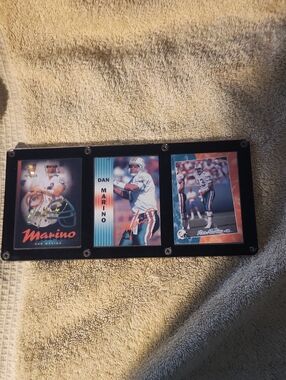 Dan Marino Framed Trading Card Trio - Teal & Orange Accents